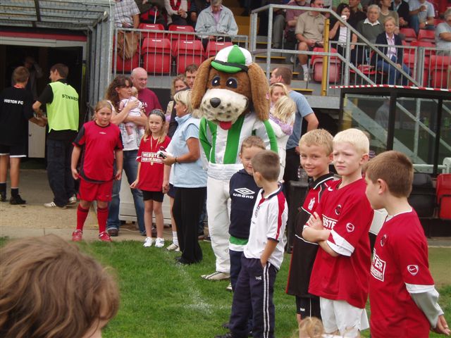 Hugo the Hound joined the Reading Mission mascots and the Birthday Group in the Guard of Honour